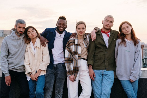 Group of Diverse Tenants in a Line